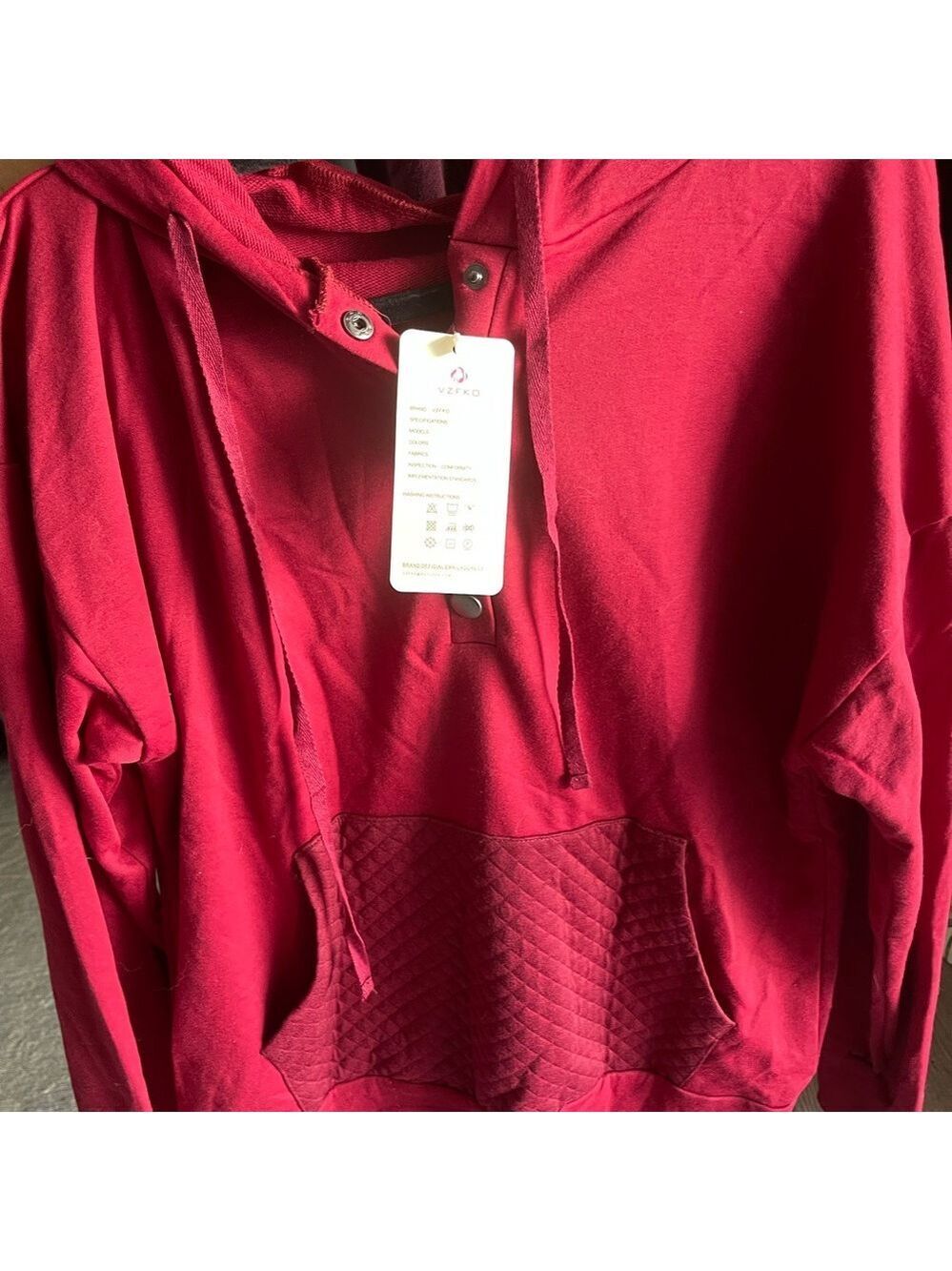 Vervet Women's Red Hoodie Sweatshirt New
